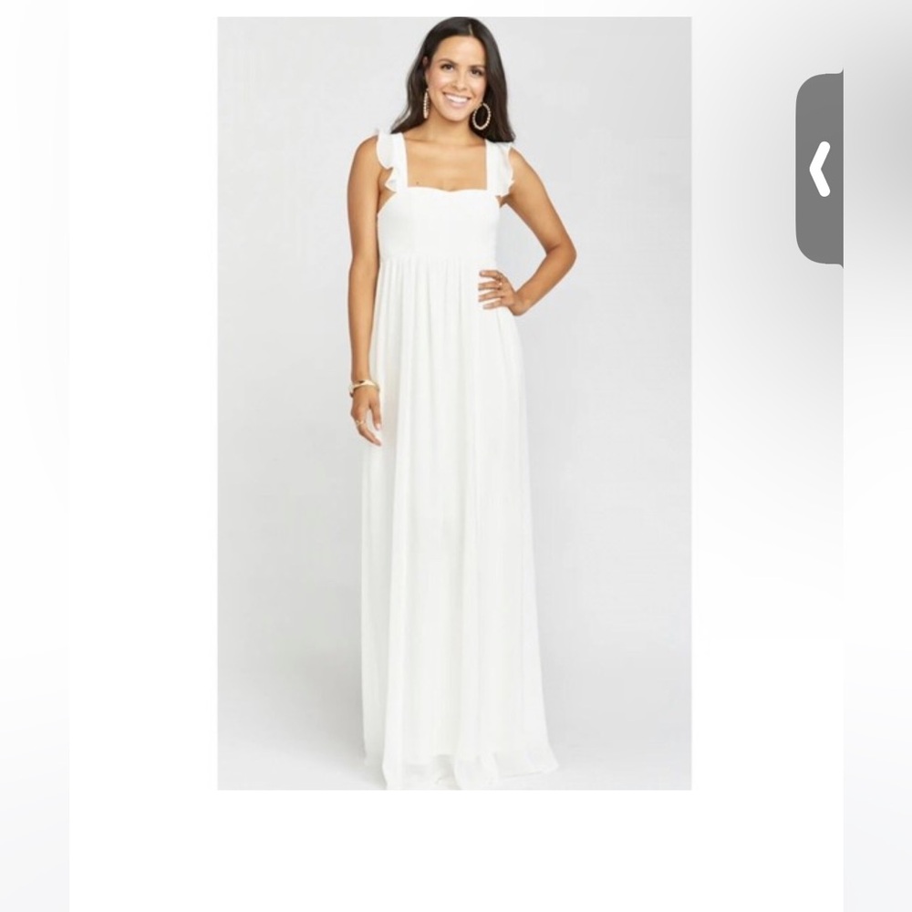 Show me your mumu wedding guest black dress with Ruffles